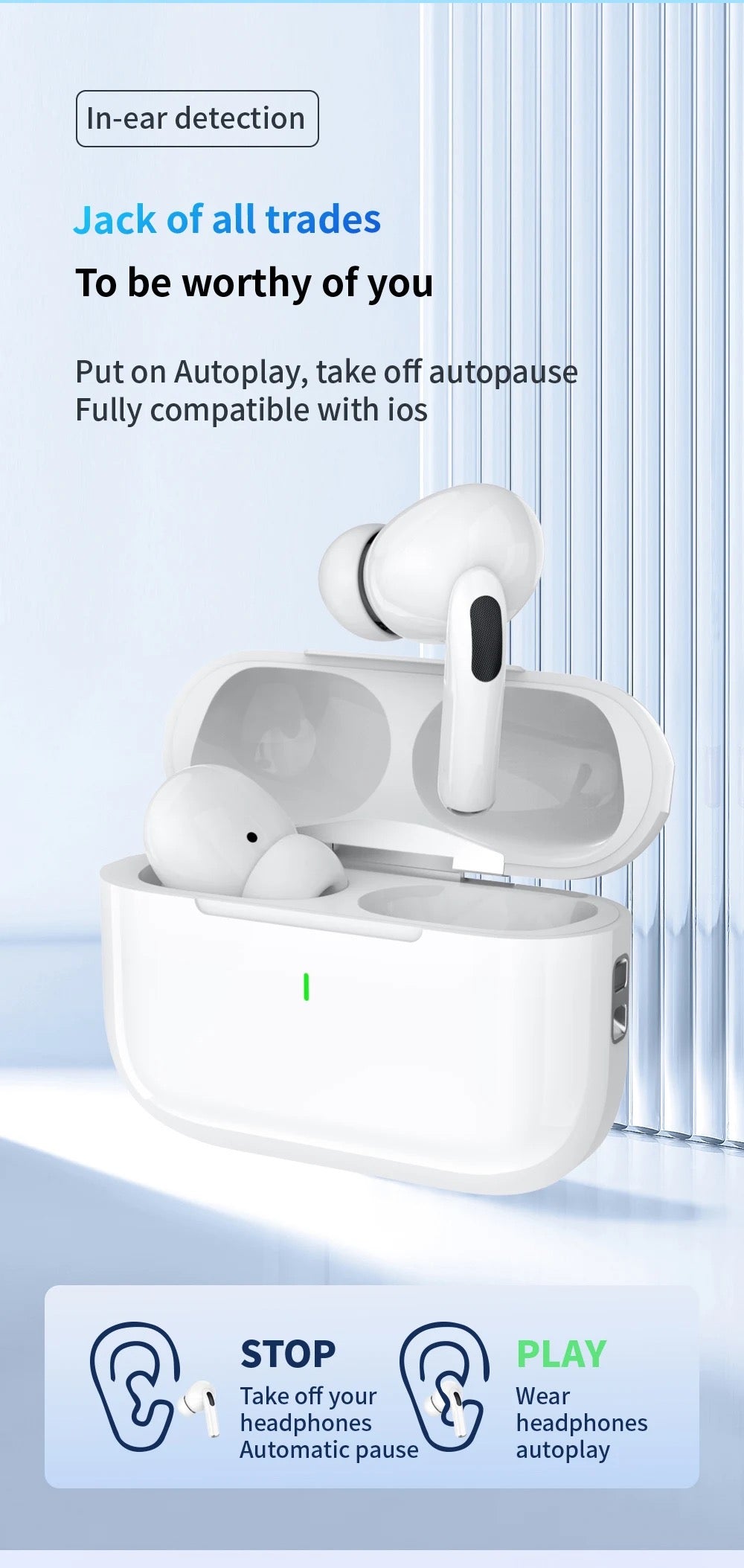 Original Air Pro True Wireless Bluetooth Earphones Headphones HiFi Sound Low Latency Noise Reduction Earbuds for IPhone Android